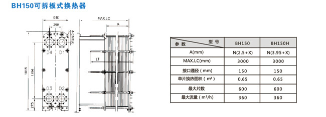 可拆板式換熱器尺寸 可拆板式換熱器尺寸